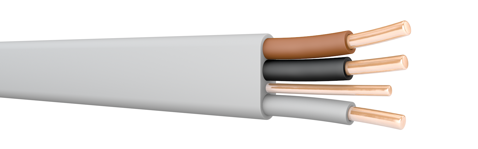 Prysmian 6243Y: 3-core PVC cable for lighting and power with bare CPC.
