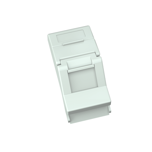 Angled Single Port Keystone Adaptor 25 x 50, White - 24