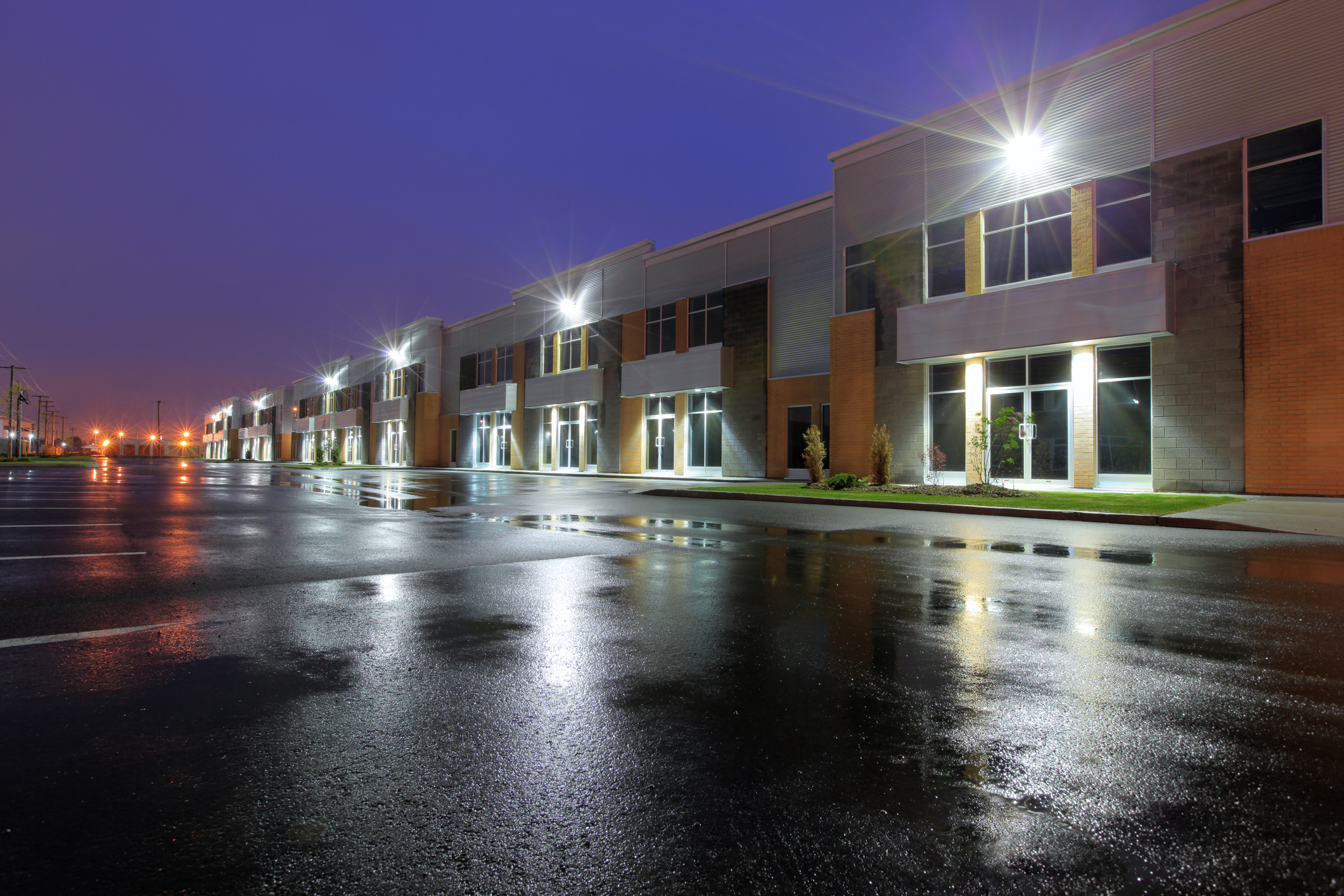 Illuminated Industries at Night