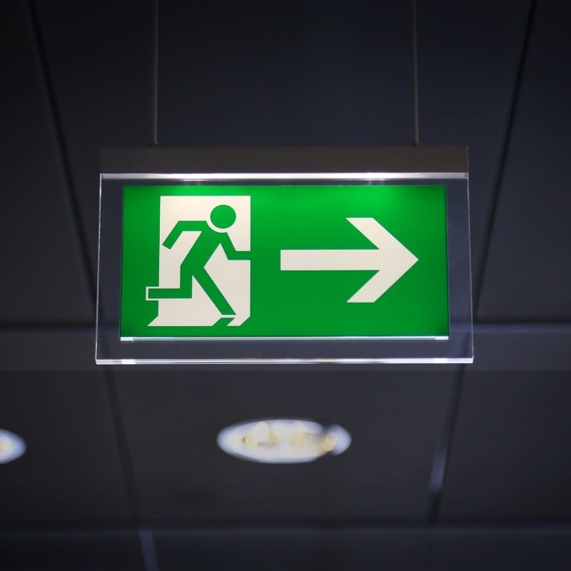 Emergency lighting sign