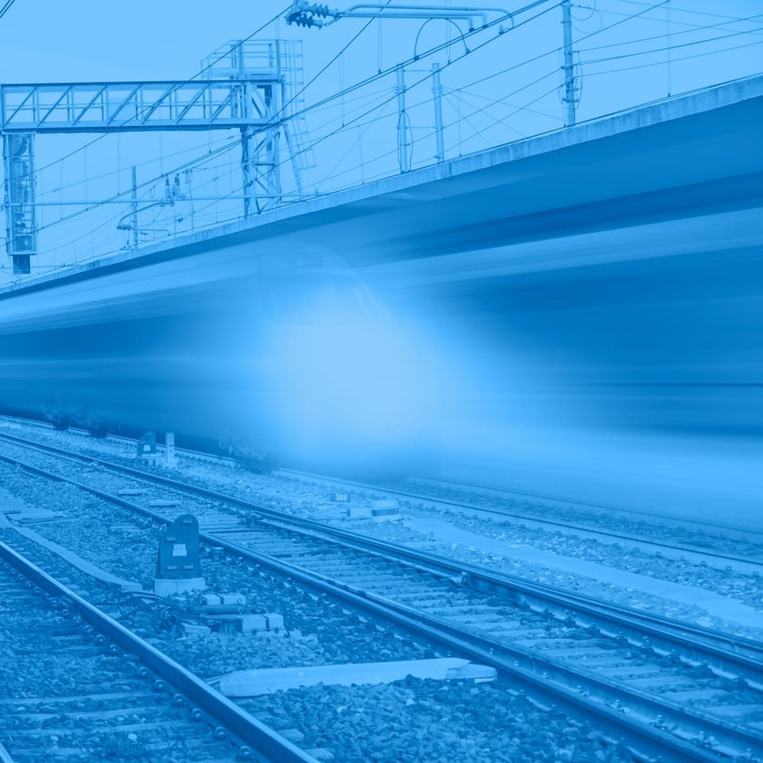fast moving train