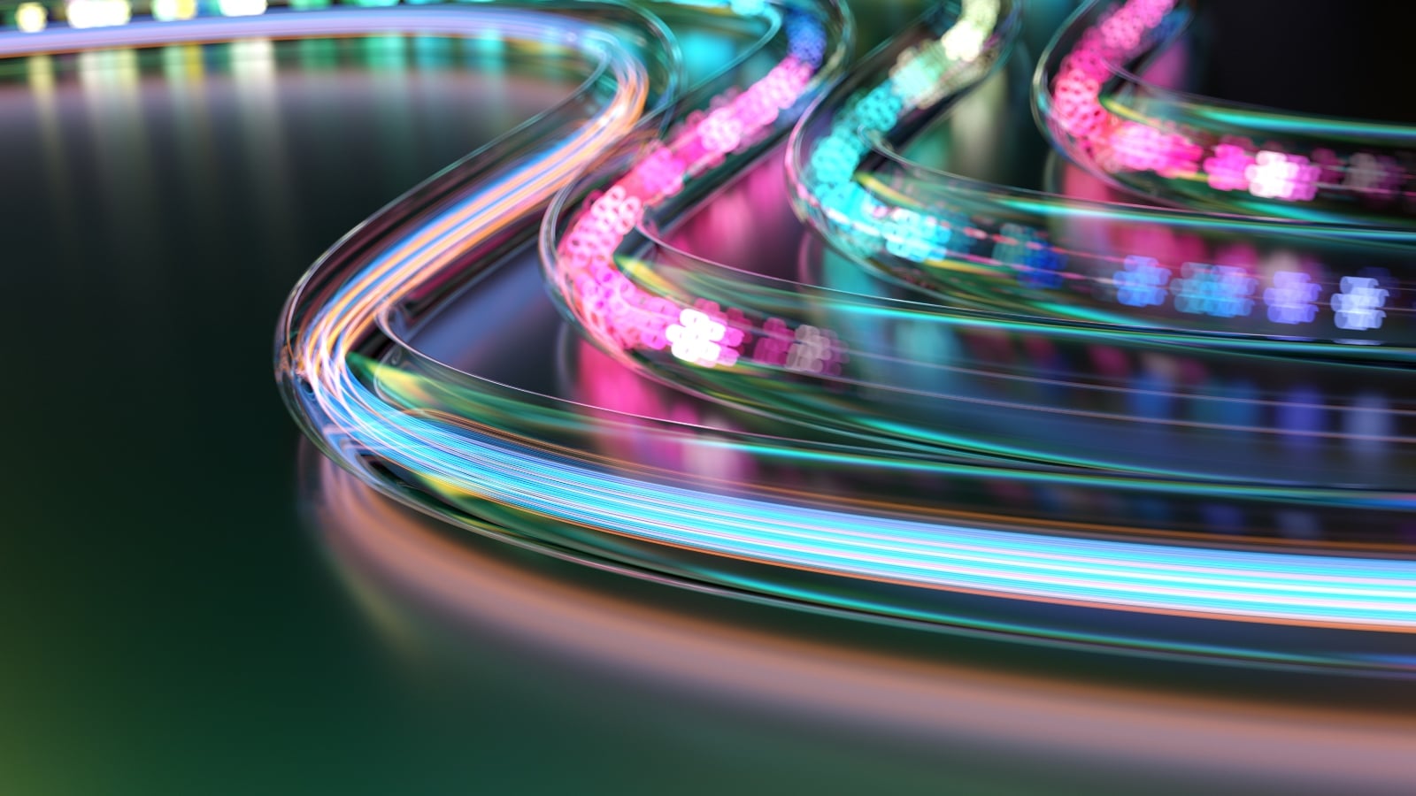 abstract image of data running through a cable