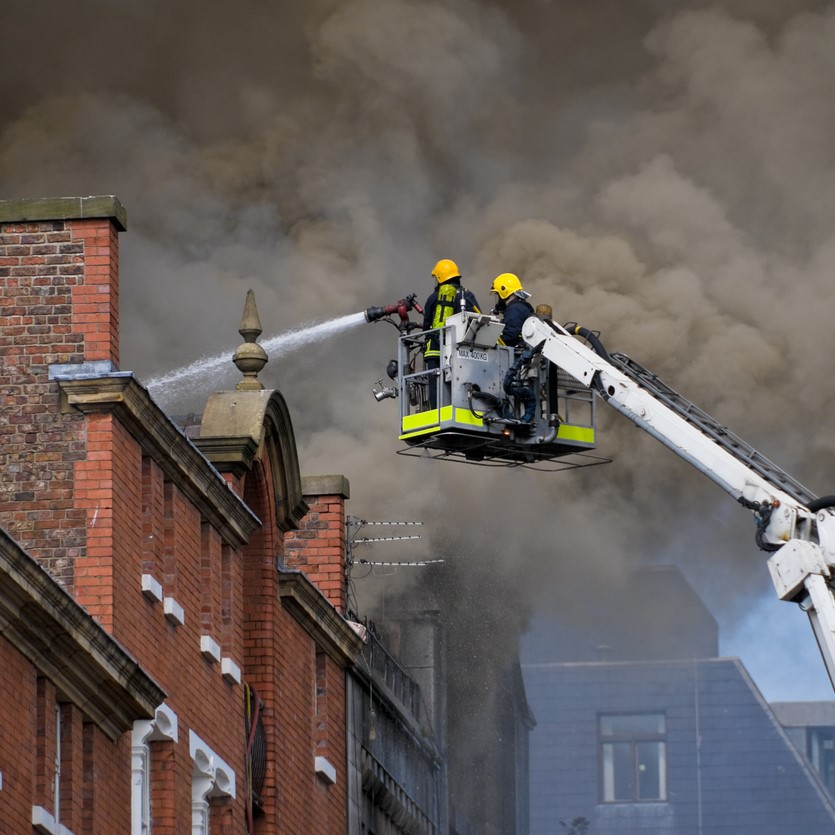 fire being extinguished