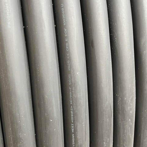 Close up of black cable
