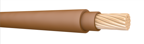 An image of a brown cable with brown insulation