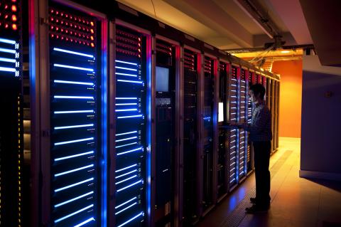 An image showing the racks inside of a data centre